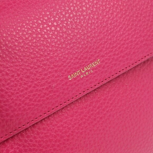 Saint Laurent Pink Leather Moujik 2way Handbag - Picture 6 of 10